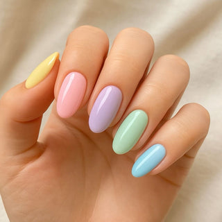 Pastel feels Press on nail