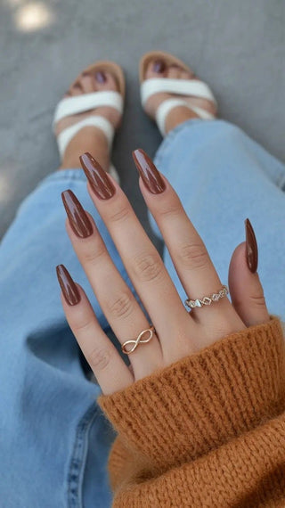 Chocolate Trouble -Press-On Nails
