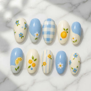 printerest Nails hand made in oval shape