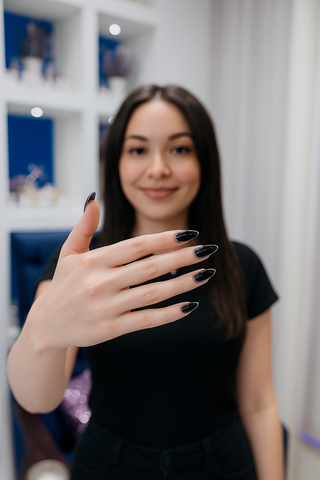 Black with glitter cover